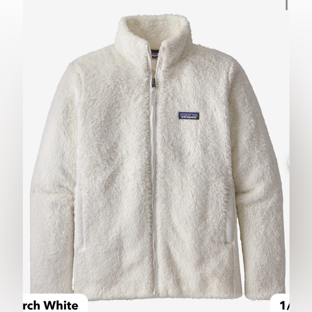 PATAGONIA birch white Los Gatos zip up fleece - size XS! Worn once - like new!